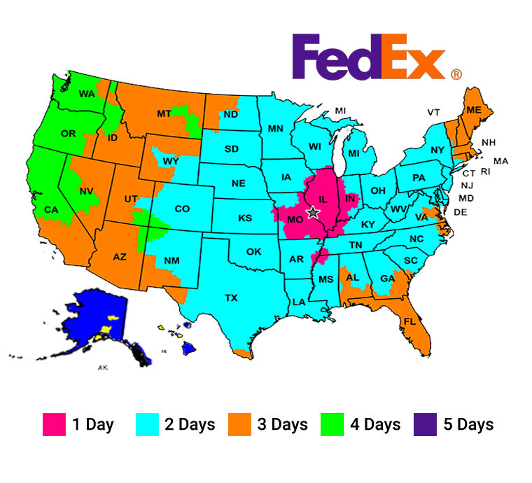 FedEx Ground Shipping Map